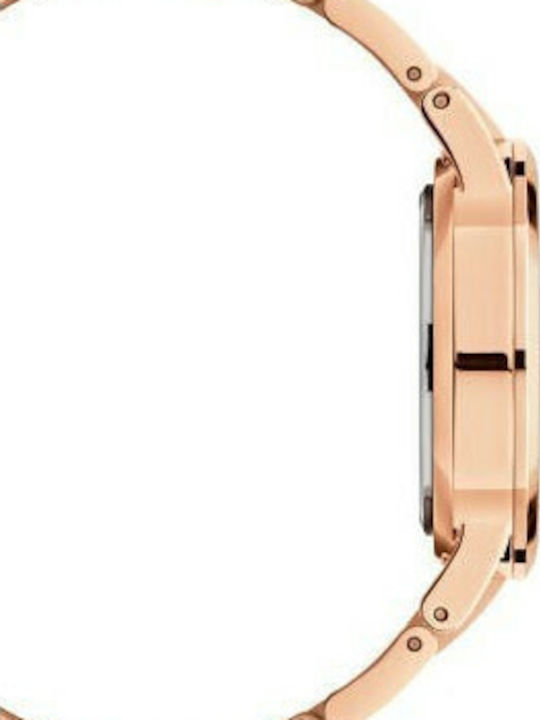 Daniel Wellington Iconic Link Women's Watch with Pink Gold Metal Bracelet