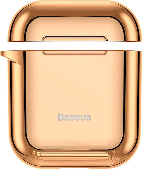 Baseus Shining Θήκη Σιλικόνης σε Χρυσό χρώμα για Apple AirPods