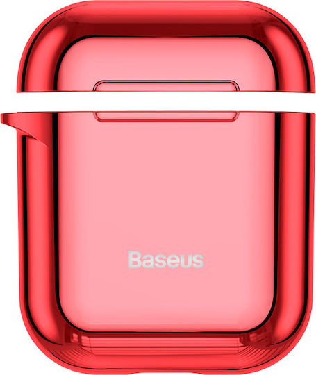 Baseus Shining Калъф Силикон в Червен цвят за Apple AirPods 1 / AirPods 2