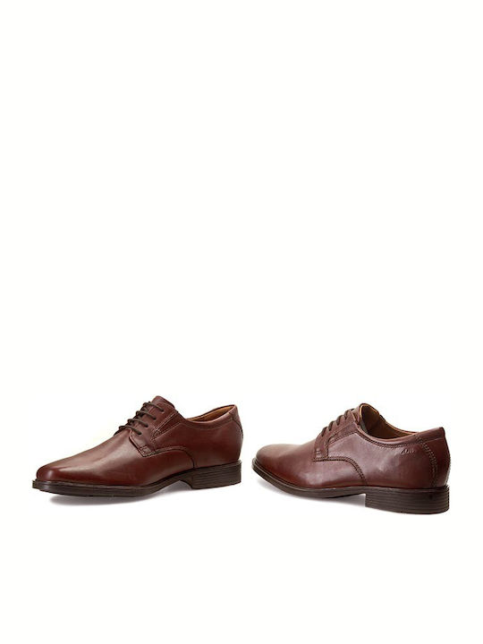 Tilden Plain Men's Leather Dress Shoes Tabac Brown