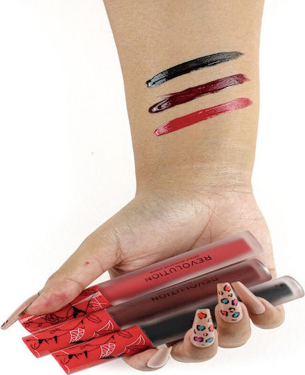 Revolution Beauty Halloween Vinyl Lip Stain Lichid Ruj Catifea Haunted 2,2 g