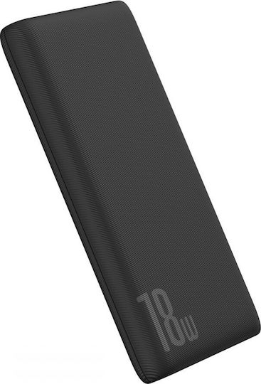 Baseus Bipow Power Bank 10000mAh 18W με 3 Θύρες USB-A και Θύρα USB-C Quick Charge 3.0 Μαύρο