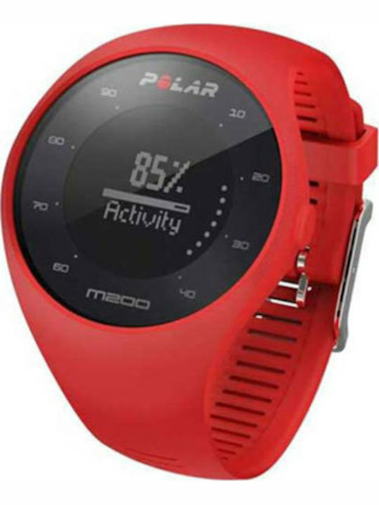 Polar M200 40mm Αδιάβροχο Smartwatch με Παλμογράφο (Κόκκινο)