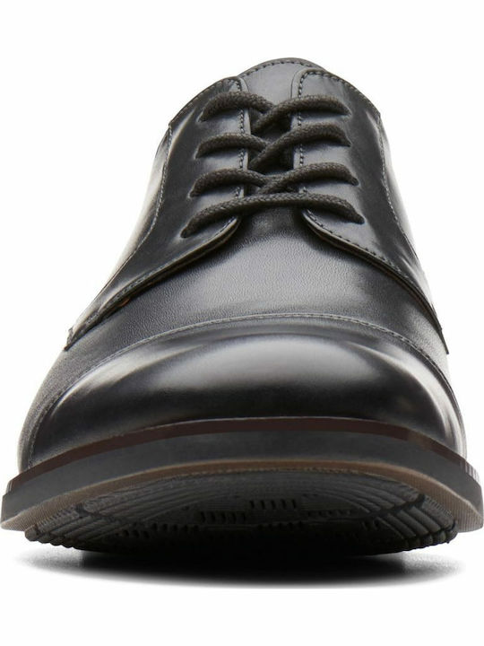 Becken Cap Men's Leather Dress Shoes Black