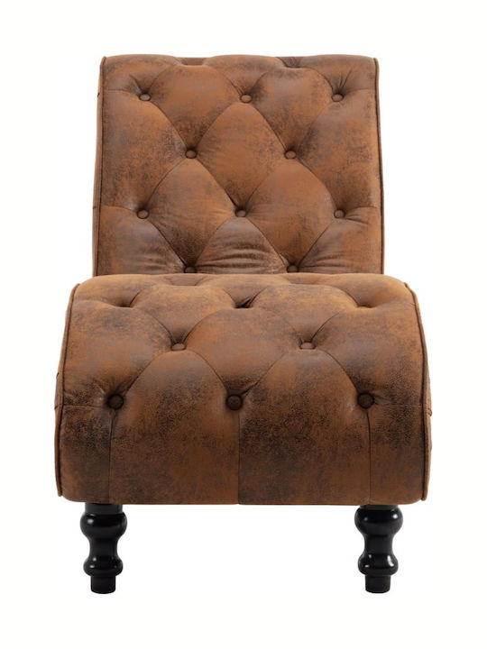 Vintage Recliner Chesterfield Kunstleder Braun L145xW52xH77cm