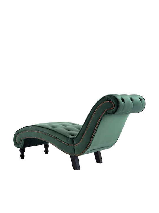Velvet Recliner Green L145xW52xH77cm