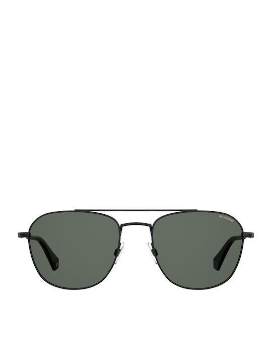 Polaroid Men's Sunglasses with Black Metal Frame and Black Polarized Lenses PLD 2084/G/S 807/M9