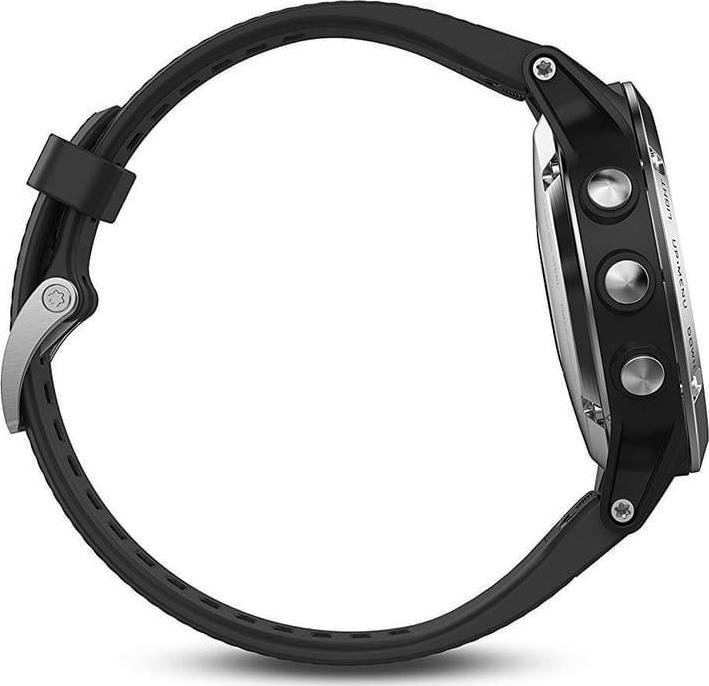 fenix 5 silver with black band