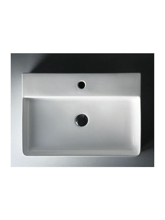 Karag Vessel Sink Porcelain 60x42x12cm White