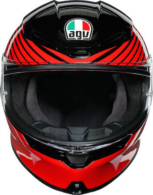 agv helmet black red