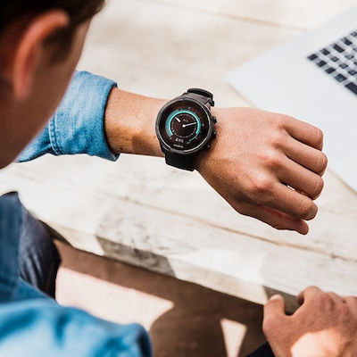 Suunto 9 Baro Stainless Steel 50mm Waterproof Smartwatch with Heart Rate Monitor (Black)