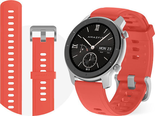 Amazfit GTR Aluminiu 42mm Rezistent la apă Smartwatch (Coral Red)