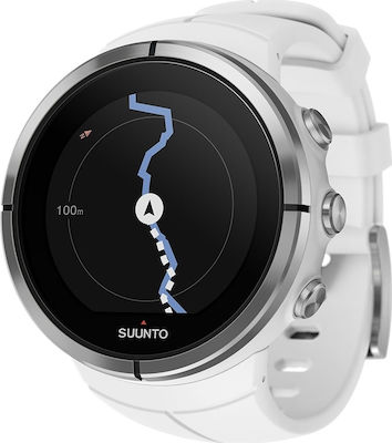 Suunto Spartan Ultra Stainless Steel 50mm Waterproof Smartwatch with Heart Rate Monitor (White)
