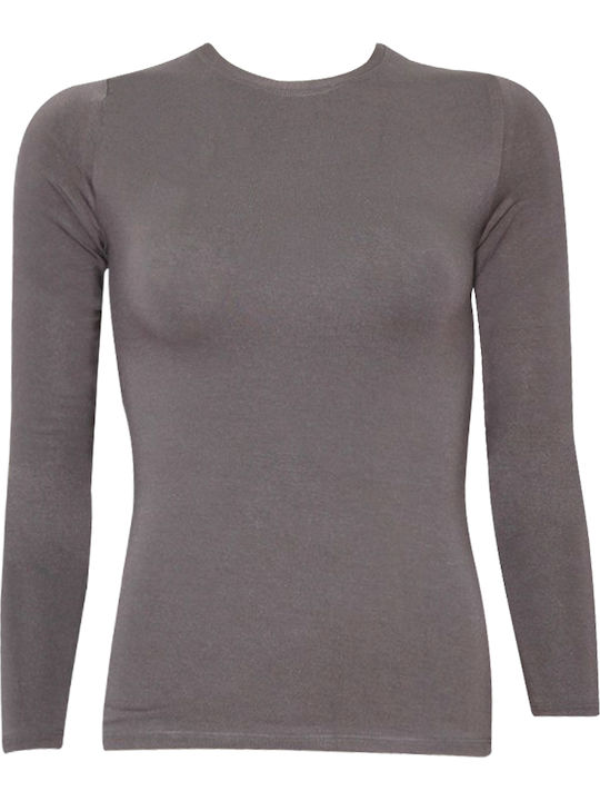 Fimelle Mânecă lungă Maro Tricou pentru femei