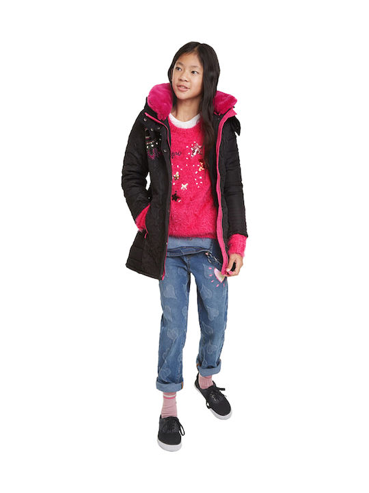 Kids' Casual Jacket Short with Hood Black Asai