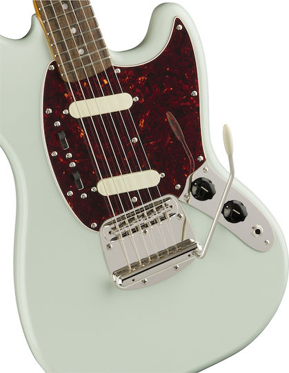 Squier Classic Vibe 60s Elektrische Gitarre Versatz mit SS Tonabnehmerkonfiguration Sonic Blue