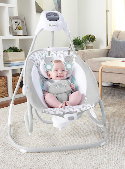 Ingenuity SimpleComfort Cradling Електрически Релакс Бебе Сив
