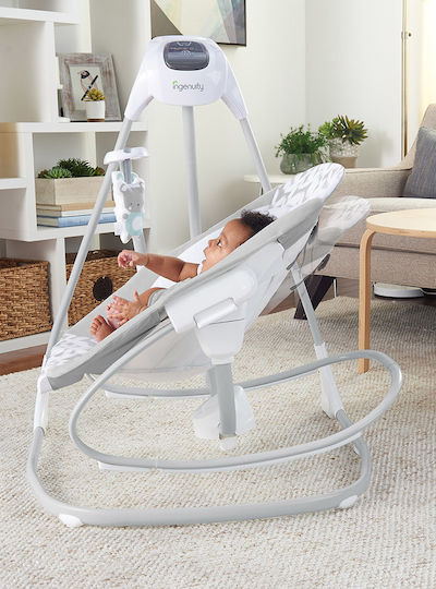 Ingenuity Electric Baby Relax Swing SimpleComfort Cradling Gray for Child up to 9kg