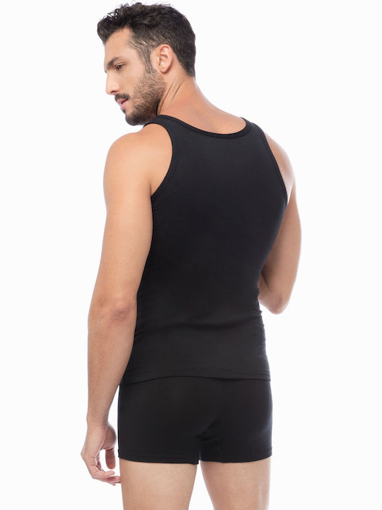90-10481 Men's Undershirt Sleeveless in Black Color