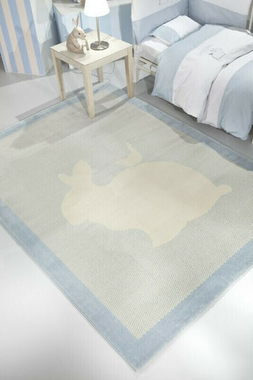 Saint Clair Lapin Kinder Teppich Hellblau 115x175cm