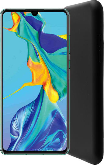 Lime Velvet Umschlag Rückseite Silikon Schwarz (Huawei P30)