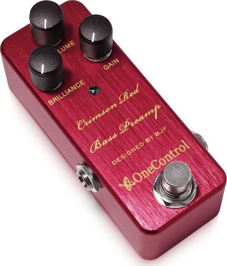 One Control Crimson Red Bass Pedals Preamp Electric Bass