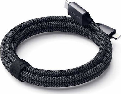 Satechi Braided USB-C to Lightning Cable 29W Μαύρο 1.8m (ST-TCL18M)
