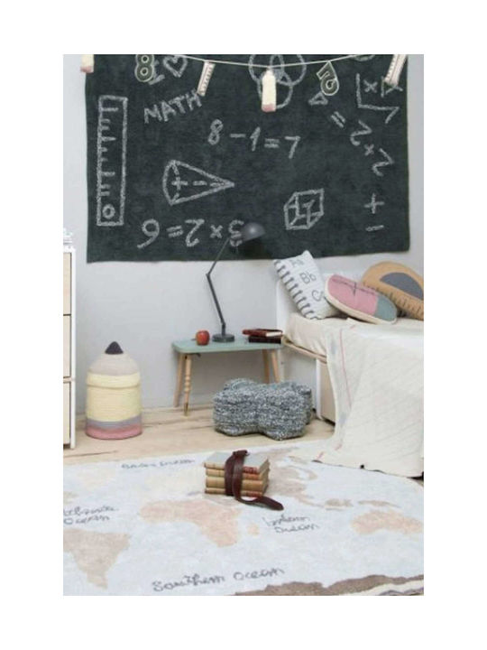 Lorena Canals Handmade Kids Cotton Rug Vintage Map 140x200cm
