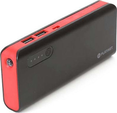 Platinet PMPB80BR Външна Батерия 8000mAh с 2 USB-A Изходни Порта Червен