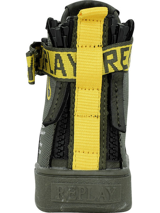 Ghete Copii cu Velcro Kaki