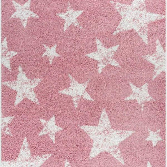 Newplan 9610G Kinder Teppich Sterne Rosa 80x150cm