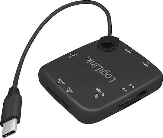 LogiLink USB Хъб с 3 Порта USB 2.0 с USB-C Връзка