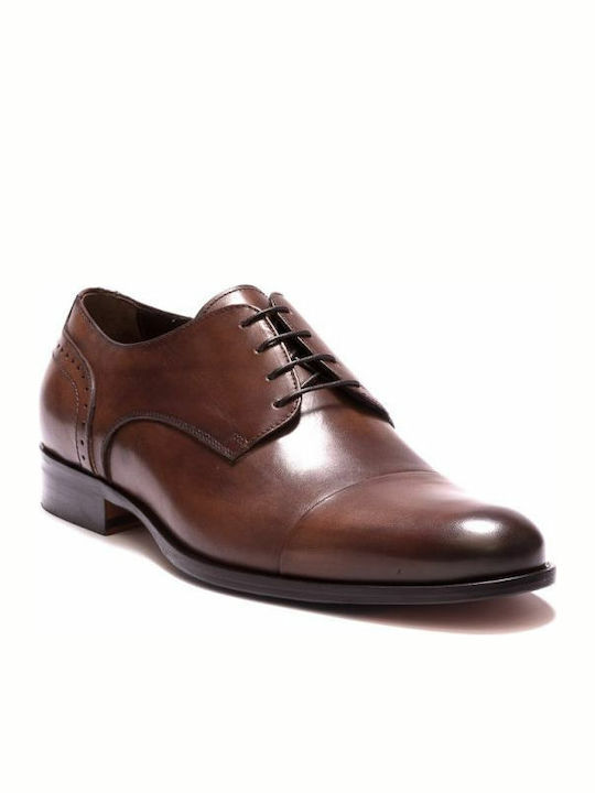 Perlamoda Men's Leather Dress Shoes Tabac Brown