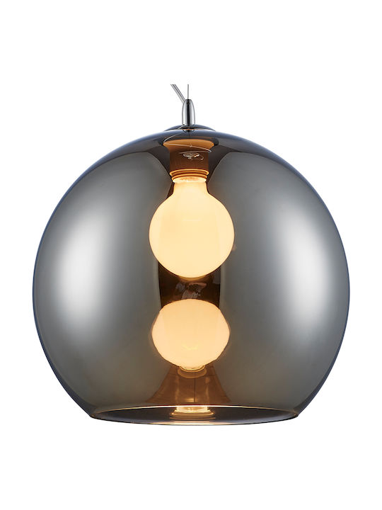 Ravenna Cervino Grande Pendant Light Silver with Socket E27 35cm