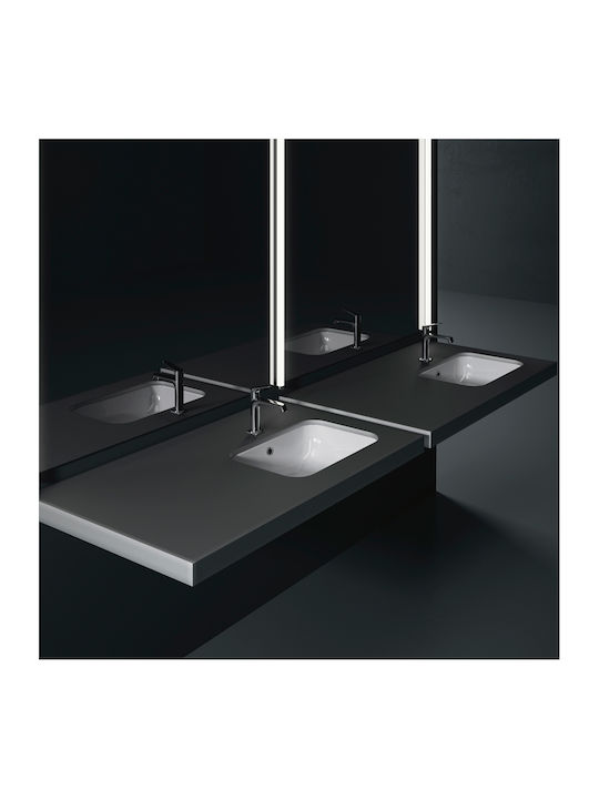 GSI Pura Unterbauwaschbecken Porzellan 55x38x20cm Weiß