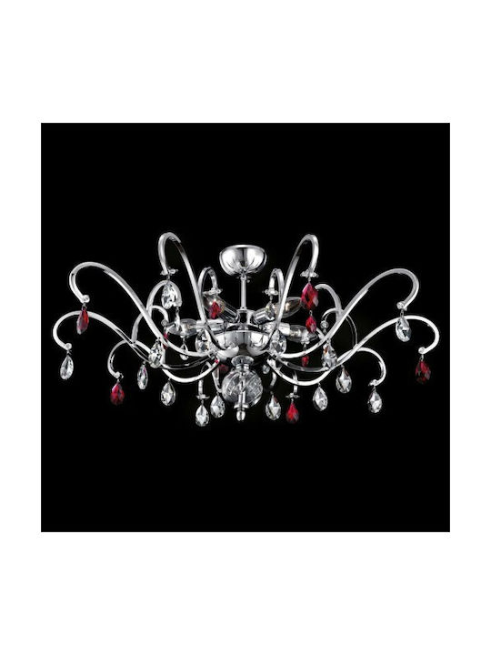 Violam Candelabru Ø72cm Cu Cristale Argintii