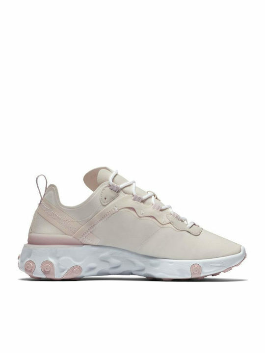 Nike React Element 55 Γυναικεία Sneakers Μπεζ