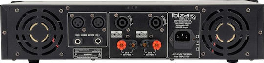 Ibiza Sound AMP2000-MKII Τελικός Ενισχυτής PA 2 Καναλιών 1500W/4Ω 1000W/8Ω με Σύστημα Ψύξης