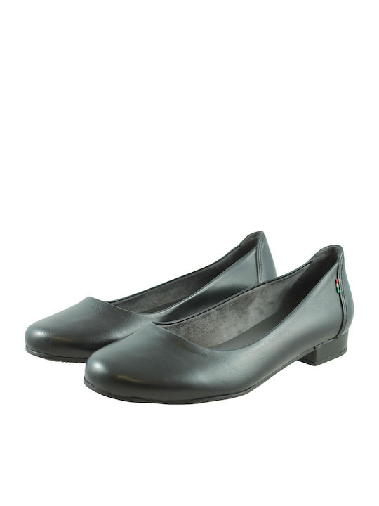 Ragazza Leather Ballerinas Black