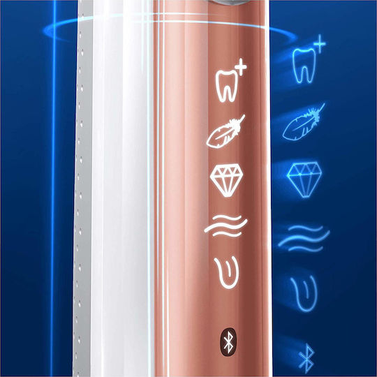 Oral-B Genius X 20000 Luxe Edition Electric Toothbrush with Timer, Pressure Sensor, and Travel Case Rose Gold