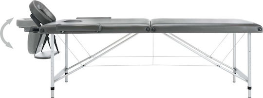vidaXL Bett Massage und Physiotherapie Schwarz aus Aluminium 191x70cm. 2 Positionen