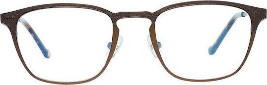 Hackett Men's Metal Brown Prescription Eyeglass Frame HEB1629-149
