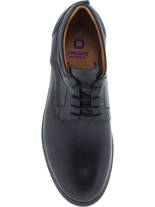 Damiani 203 Δερμάτινα Ανδρικά Casual Παπούτσια Ανατομικά Μαύρα