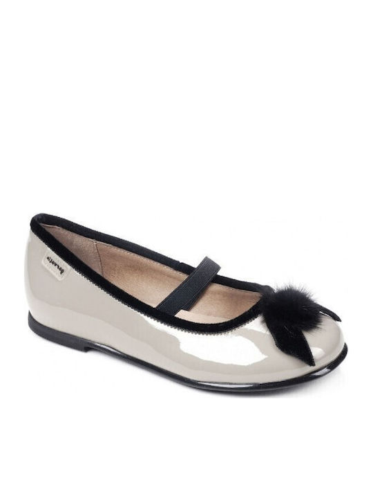 Παιδικές Μπαλαρίνες Anatomisch mit elastischem Gurt Leder Beige