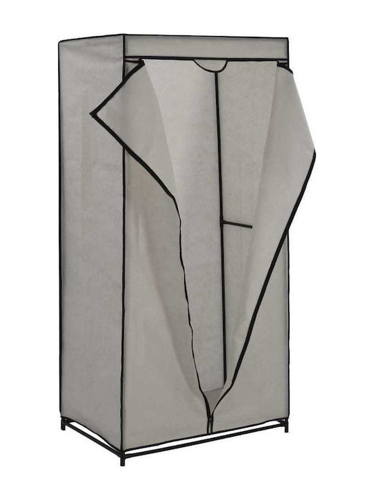 vidaXL Fabric Wardrobe with Zipper in Gray Color 75x50x160cm