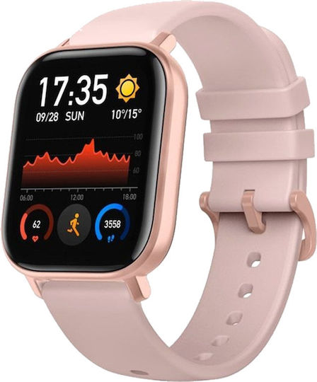 Amazfit GTS Aluminium 43mm Waterproof Smartwatch with Heart Rate Monitor (Pink)