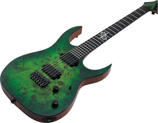 Solar Guitars S1.6 Electric Guitar Stratocaster with HH Pickup Configuration Green