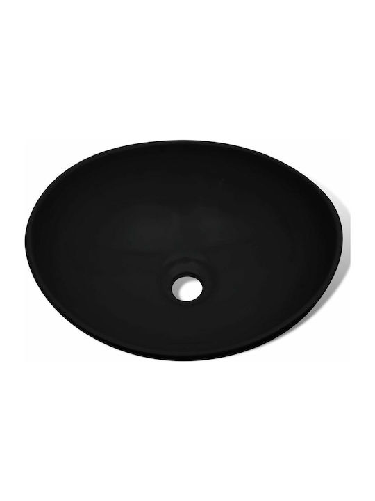 vidaXL Deasupra Blatului Chiuvetă Ceramică 40x33x13.5cm Negru