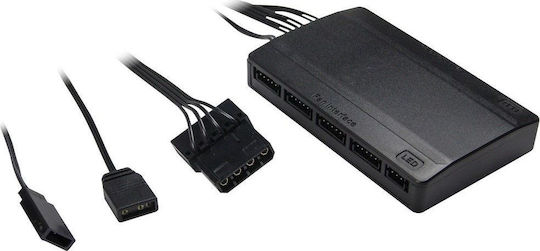 Inter-Tech Argus RS-04 RGB Gehäuselüfter 120mm mit Verbindung 4-Pin PWM 3Stück Schwarz