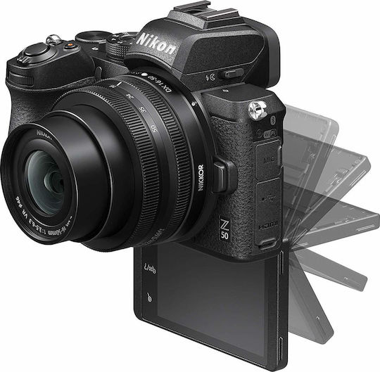 Nikon Z 50 Spiegellose Kamera Kit (Z DX 16-50mm F3,5-6,3 VR + Z DX 50-250mm F4,5-6,3 VR) Schwarz